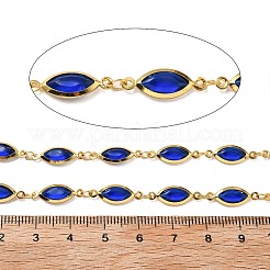Brass Glass Horse Eye Link Chains&nbsp;CHC-R001-03G-02