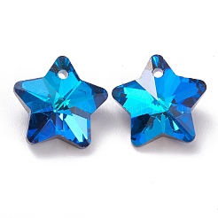Electroplate Glass Charms&nbsp;GLAA-H104-A02