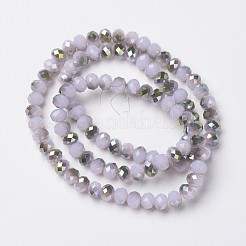 Electroplate Glass Beads Strands&nbsp;EGLA-A034-J8mm-S05