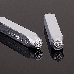 鉄の金属切手  混合模様  プラチナ  65.5x10mm  12個/箱&nbsp;AJEW-BC0005-77D