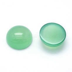 Natural Green Onyx Agate Cabochons&nbsp;G-P393-R43-13mm