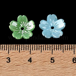アクリルビーズキャップ  花  ミックスカラー  11~11.5x12x3mm  穴：1.4mm  約3125個/500g&nbsp;OACR-G057-01D