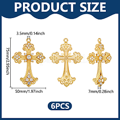 6Pcs Alloy Big Gothic Pendants&nbsp;ALRI-UN0001-05
