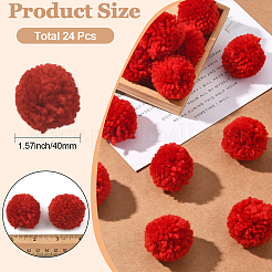 24Pcs Wool Soft Pompom Ball&nbsp;DIY-SC0031-31C-01