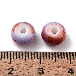 スプレープリントガラスビーズ  ロンデル  ファイヤーブリック  8x5mm  穴：2mm  約232個/袋&nbsp;SEED-M011-05A-01