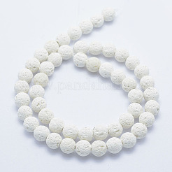 Synthetic Lava Rock Beads Strands&nbsp;G-F549-8mm-B14
