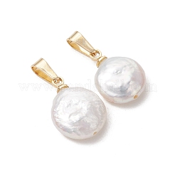 Natural Baroque Pearl Keshi Pearl Pendants&nbsp;PALLOY-JF05373