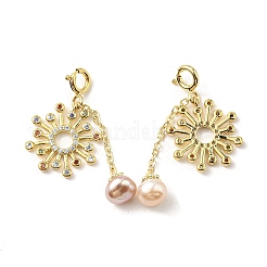 Natural Freshwater Pearl Pendant Decorations&nbsp;SSHEL-R050-06G