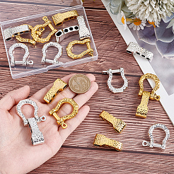 8 Bags 2 Colors Alloy Shackle Clasps&nbsp;FIND-UN0007-85