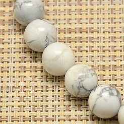 天然石ハウライトビーズ連売り  ラウンド  10mm  穴：1mm  約38個/連  15.7インチ&nbsp;G-I107-10mm