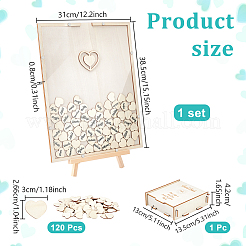 1 Bag MDF Wedding Guest Book Display Easels&nbsp;ODIS-WA0001-12