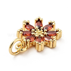 Rack Plating Brass Micro Pave Cubic Zirconia Charms&nbsp;ZIRC-F129-34-G