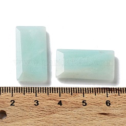 ナチュラルフラワーアマゾナイトペンダント  ファセット長方形チャーム  25x13x4~4.5mm  穴：1mm&nbsp;G-G063-01C