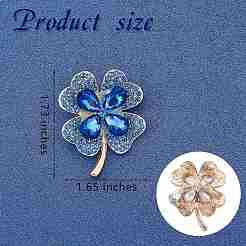 Cubic Zirconia Clover Brooch Pin&nbsp;JBR105B