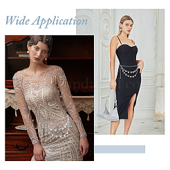 2Pcs Iron Twisted Chain Butterfly Tassel Waist Chains for Women&nbsp;AJEW-HS0001-14