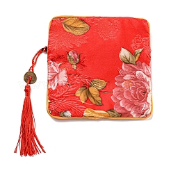 Chinese Style Floral Cloth Jewelry Storage Zipper Pouches&nbsp;LS-AJEW-D063-01B