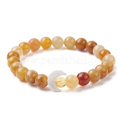3Pcs 3 Style Natural Sodalite & Topaz Jade & Synthetic Imperial Jasper Round Beaded Stretch Bracelets Set&nbsp;BJEW-TA00409