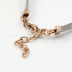 304 Stainless Steel Mesh Bracelets&nbsp;BJEW-D290-01