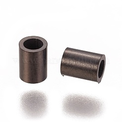 304ステンレスチューブビーズ  イオンプレーティング（ip）  電気泳動黒  4x3mm  穴：2mm&nbsp;STAS-L216-23C-B