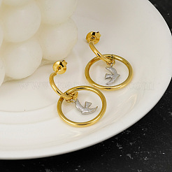 316 Surgical Stainless Steel Stud Dangle Earrings for Women&nbsp;WGF7699-01
