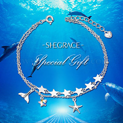 Rhodium Plated 925 Sterling Silver Multi-Strand Bracelets&nbsp;JB552A