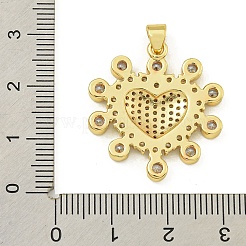 Rack Plating Brass Pave Cubic Zirconia Pendants&nbsp;KK-U029-07G