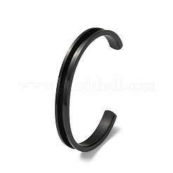 304 Stainless steel Grooved Bangles&nbsp;FIND-WH0147-21EB