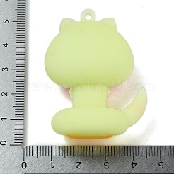 PVCペンダント  ヘビ  シャンパンイエロー  48.5x38x21.5mm  穴：3mm&nbsp;FIND-R001-01B