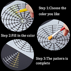 3 Sets 3 Style Plastic Tie-Dye Template&nbsp;DIY-GF0008-55