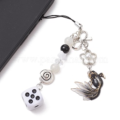 2Pcs Acrylic Gemtone Plastic Phone Hand Strap Chains&nbsp;HJEW-JM03025-01