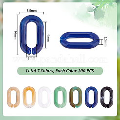 700Pcs 7 Colors Acrylic Linking Rings&nbsp;OACR-PH0004-22