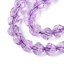 Crackle Transparent Glass Beads Strands&nbsp;GLAA-N068-02A-06