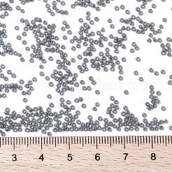 MIYUKIラウンドロカイユビーズ  日本製シードビーズ  15/0  （rr499)不透明ファルコングレー  15/0  1.5mm  穴：0.7mm  約250000個/ポンド&nbsp;SEED-G009-RR0499