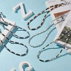 天然混合宝石 & パール & クリスタル ラインストーン ビーズ ネックレス (女性用)  16.89インチ（42.9cm）&nbsp;NJEW-JN04209