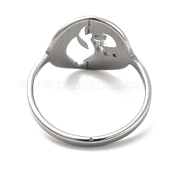 Non-Tarnish 201 Stainless Steel Finger Rings&nbsp;RJEW-G278-06P