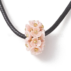 樹脂模造パールビーズ  花  ガラスシードビーズ付き  ミックスカラー  19.5~20x11mm  穴：5~5.5mm&nbsp;PALLOY-MZ01261