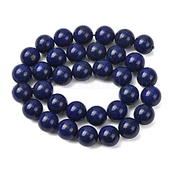 天然石ラピスラズリビーズ連売り  スムーズなラウンド  12mm  穴：1.2mm  約33個/連  15.75''（40センチメートル）&nbsp;GG-CBA59DD-C03-12mm