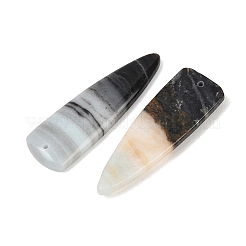 ナチュラルフラワーアマゾナイトペンダント  コーンチャーム  39.5~40.5x13~13.5x4~5mm  穴：1.2mm&nbsp;G-K381-23B
