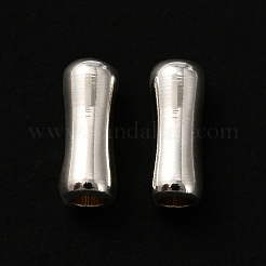 真鍮製チューブビーズ  鉛フリー＆カドミウムフリー  チューブ  925銀メッキ  9x3mm  穴：1.8mm&nbsp;KK-O143-44S