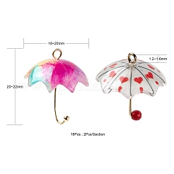 18Pcs 9 Style Printed Acrylic Pendants&nbsp;KY-LS0001-28