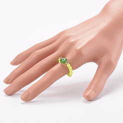 Acrylic Beaded Stretch Rings&nbsp;RJEW-JR00340