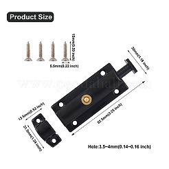304ステンレススチールスプリングロックセット  ネジ付き  電気泳動黒  13.5~82.5x30~31.5x16~21mm  穴：3.5~4mm&nbsp;SW-TAC0001-22A-EB