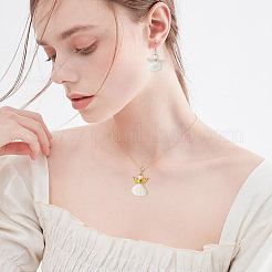 24Pcs 4 Styles Natural Shell Pendants&nbsp;SHEL-HS0001-17