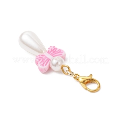 Acrylic & ABS Plastic Imitation Pearl Angel Pendant Decorations&nbsp;HJEW-JM04236