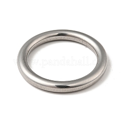 変色しない304ステンレススチール製リンクリング  丸いリング  ステンレス鋼色  33x4mm  内径：25mm&nbsp;STAS-G278-47P