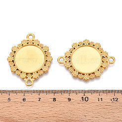 Non-Tarnish 304 Stainless Steel Connector Cabochon Settings&nbsp;STAS-N114-03G