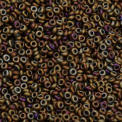 トーホー 8/0 デミラウンドビーズ  日本製シードビーズ  （614)マットカラーアイリスブラウン  3x1.15mm  穴：1.2mm  約3722個/50g&nbsp;Y-SEED-DR08-0614