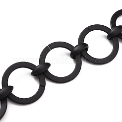 Handmade Spray Painted CCB Plastic Link Chains&nbsp;AJEW-JB00830-02