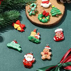 10Pcs 10 Styles Opaque Resin Pendants&nbsp;CRES-YW0002-25