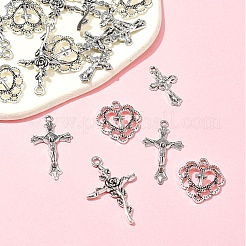 24Pcs 4 Styles Tibetan Style Alloy Pendants&nbsp;TIBE-FS0001-18